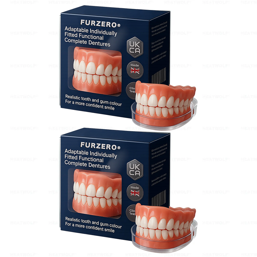 Made and Shipped from 🇬🇧 Furzero® Adaptable Custom-Fit Functional Complete Dentures