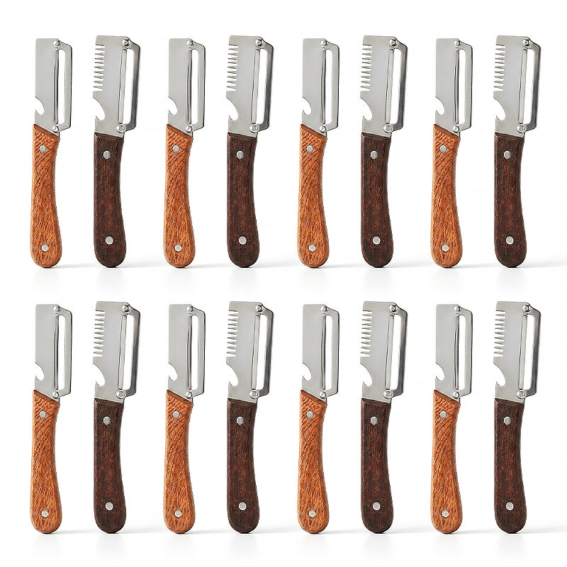 Rolimey® Easy-Grip Wooden Peeler & Veggie Shredder