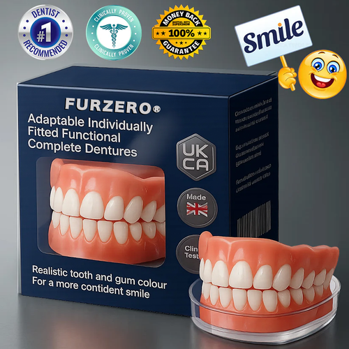 Made and Shipped from 🇬🇧 Furzero® Adaptable Custom-Fit Functional Complete Dentures