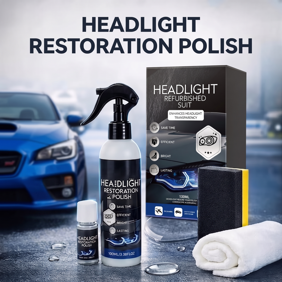 🚘🚗Aphine® Powerful Headlight Restoration Spray | Remove Yellowing & Oxidation Instantly