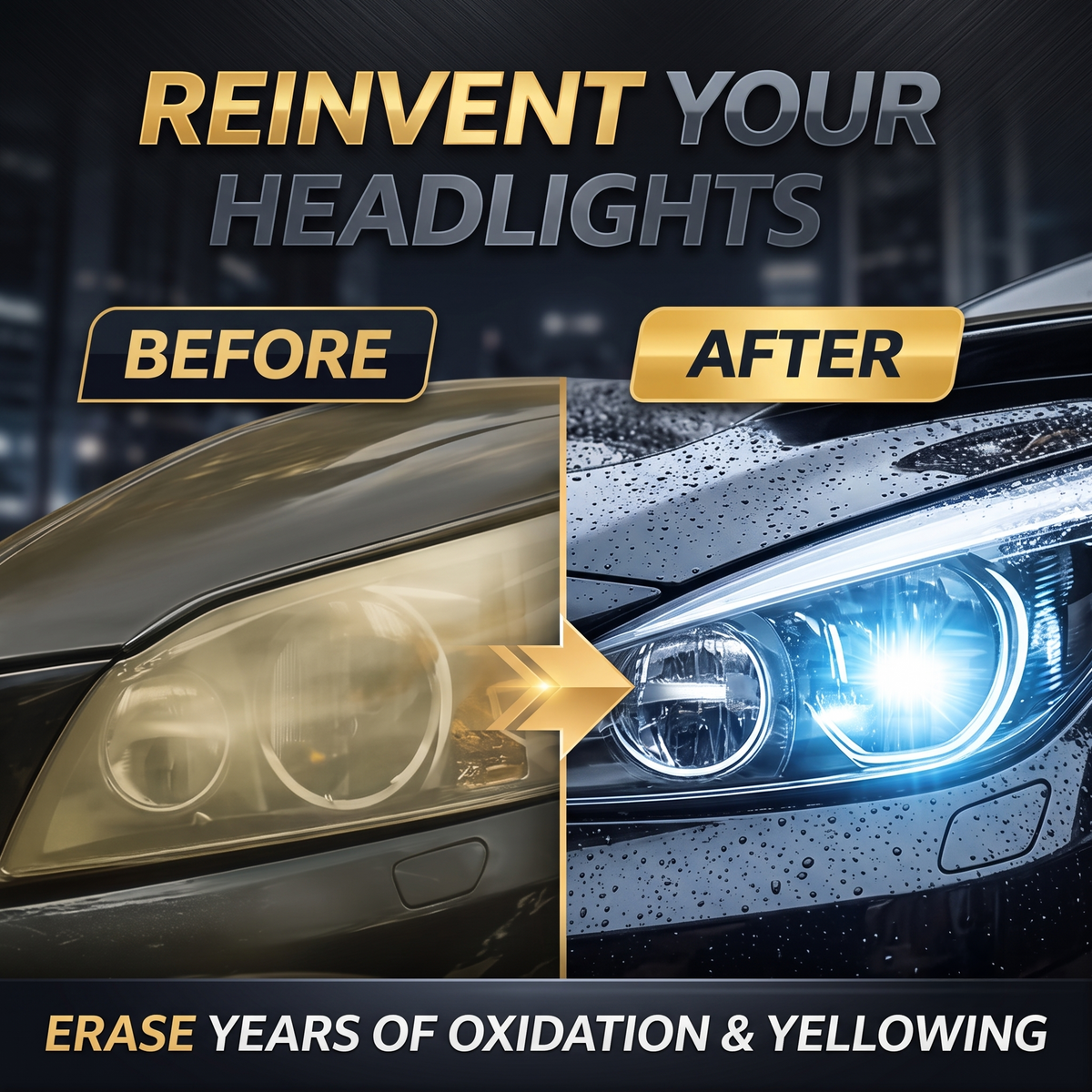 🚘🚗Aphine® Powerful Headlight Restoration Spray | Remove Yellowing & Oxidation Instantly