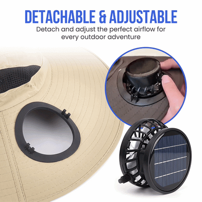 Solar Fan Sun Hat – UPF 50+, Dual Power, Ultralight 🔥【HOT】Holiday Special  50% OFF 🔥GET IT NOW