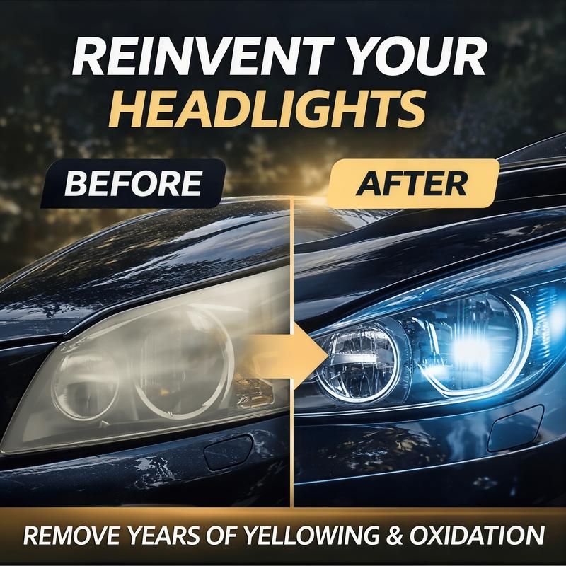 🚘🚗Aphine® Powerful Headlight Restoration Spray | Remove Yellowing & Oxidation Instantly