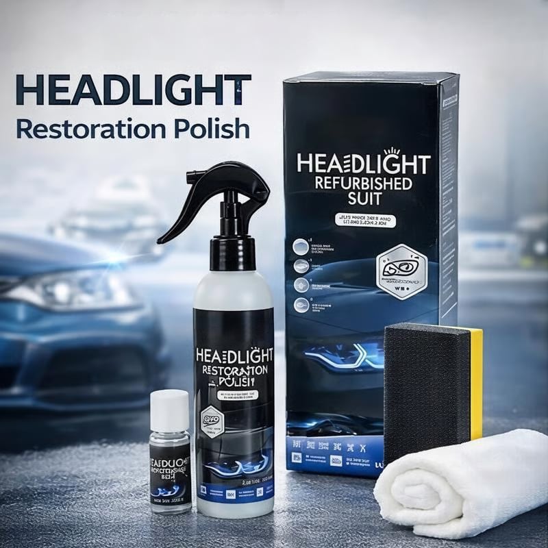 🚘🚗Aphine® Powerful Headlight Restoration Spray | Remove Yellowing & Oxidation Instantly