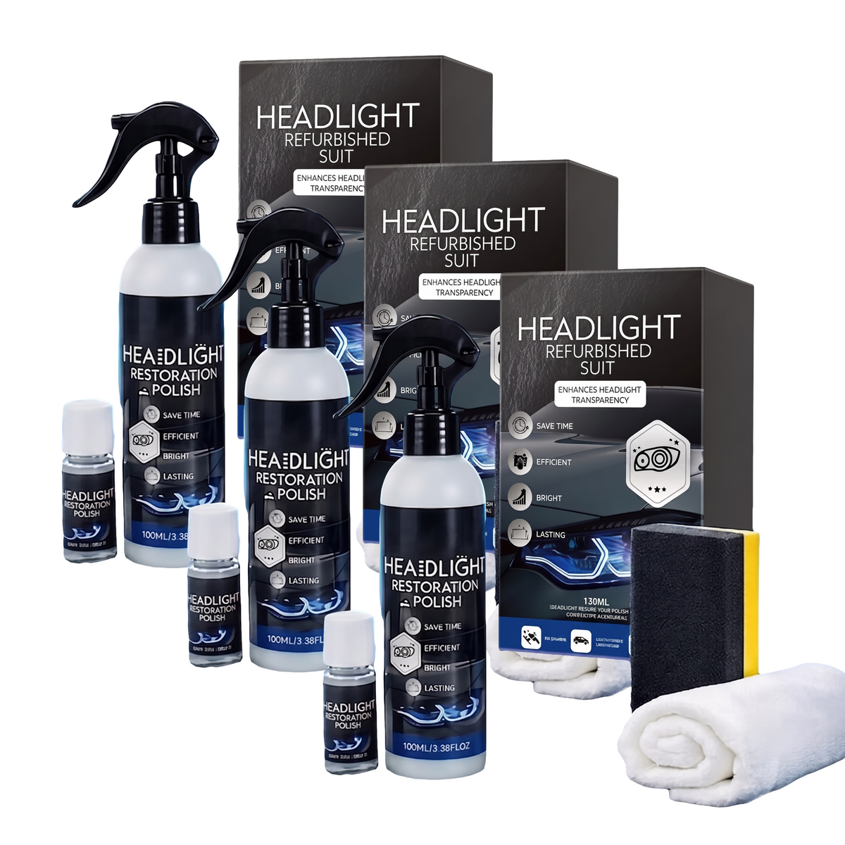 🚘🚗Aphine® Powerful Headlight Restoration Spray | Remove Yellowing & Oxidation Instantly