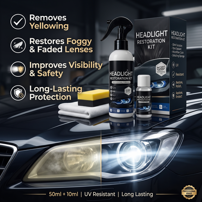 🚘🚗Aphine® Powerful Headlight Restoration Spray | Remove Yellowing & Oxidation Instantly