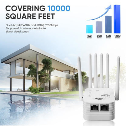 Remifa® WiFi Extender 6-Antenna Strong Signal🚀⚡