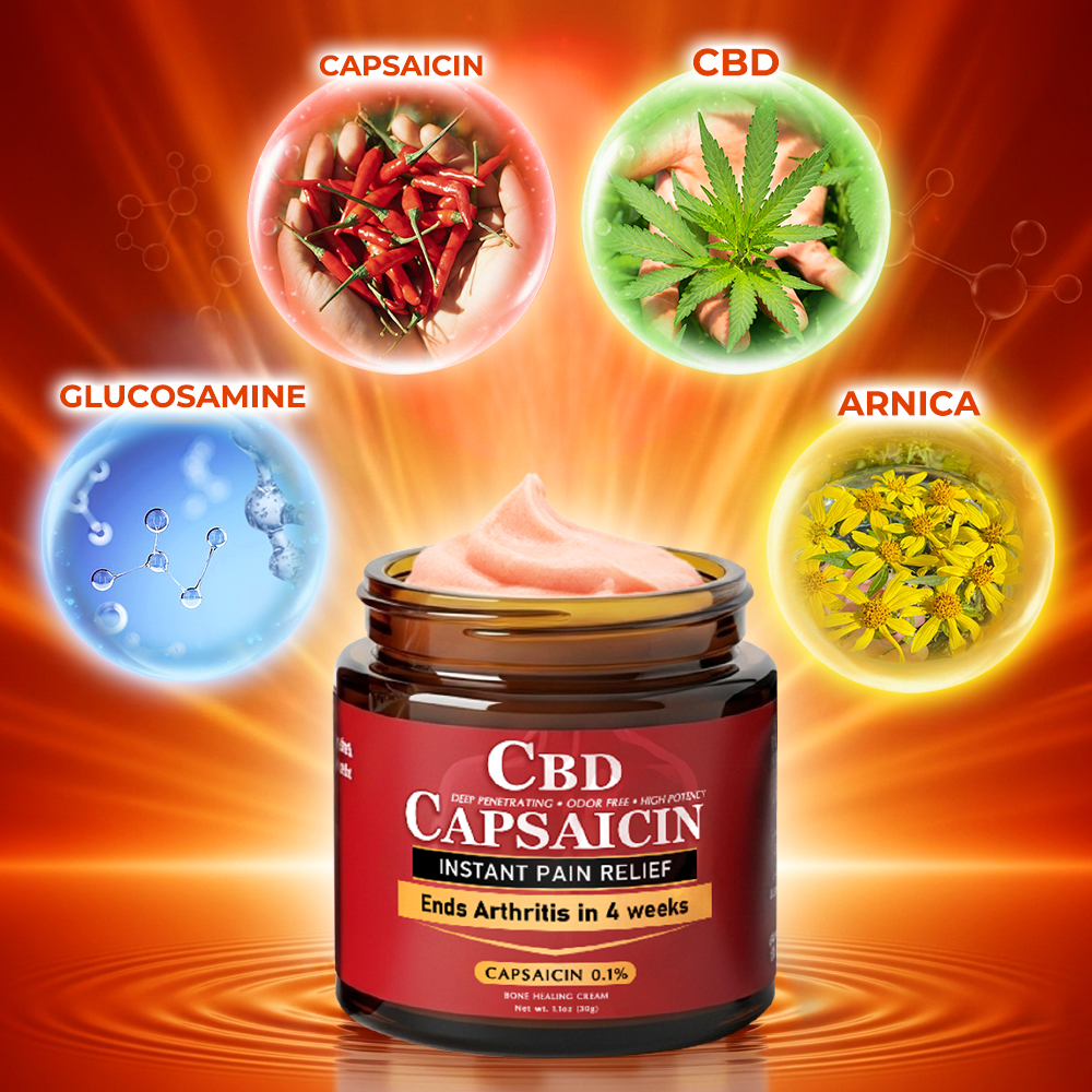 🧑‍🔬Made in an FDA-registered facility: Therma Core 𝗖𝗕𝗗 Capsaicin Instant Pain Relief Bone Healing Cream🌿🌶️