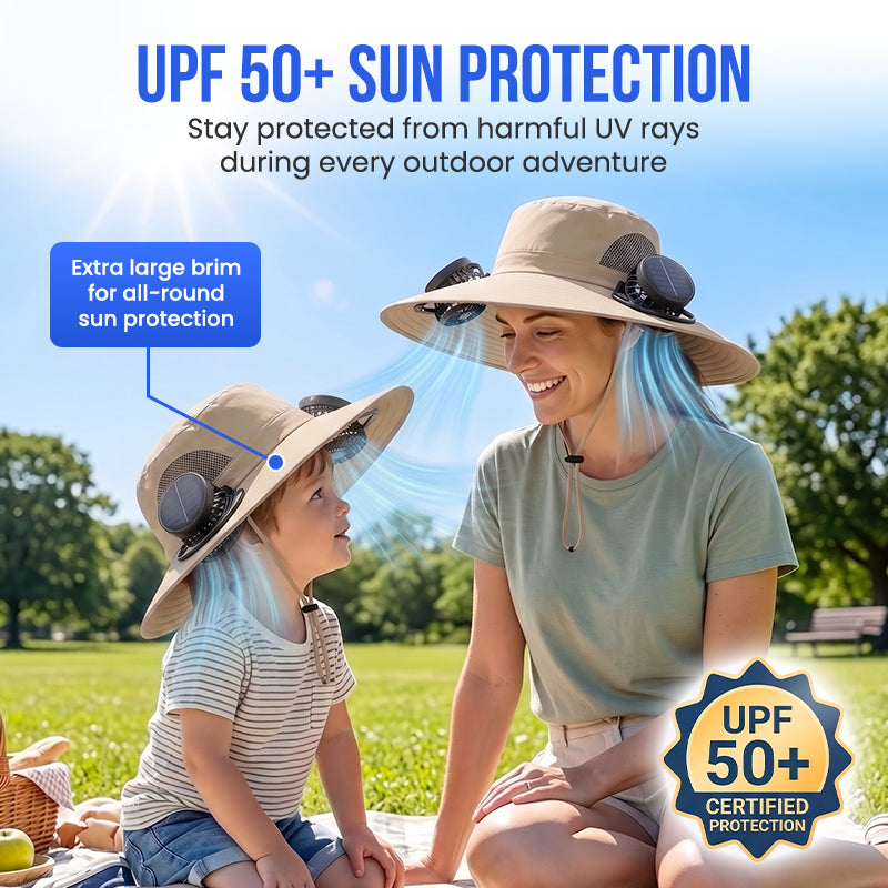 Solar Fan Sun Hat – UPF 50+, Dual Power, Ultralight 🔥【HOT】Holiday Special  50% OFF 🔥GET IT NOW