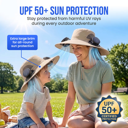 Solar Fan Sun Hat – UPF 50+, Dual Power, Ultralight 🔥【HOT】Holiday Special  50% OFF 🔥GET IT NOW