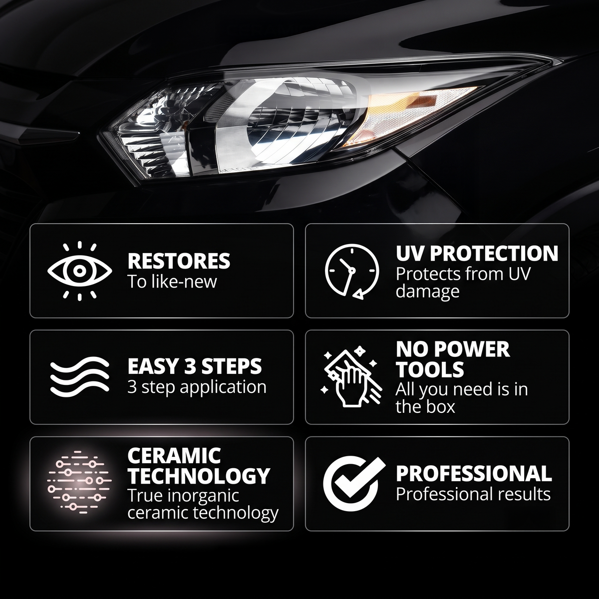 🚘🚗Aphine® Powerful Headlight Restoration Spray | Remove Yellowing & Oxidation Instantly