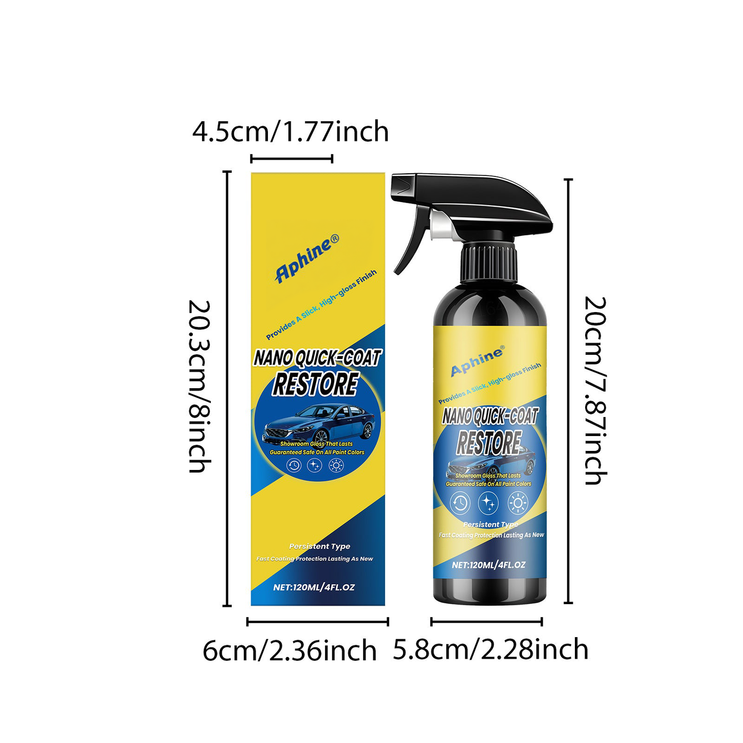 ⭐️Aphine® Automotive Nano Coating Repair Agent - With Dust and Water Repellent Properties - Long-lasting and Durable with Gloss, Suitable for Continuous Use