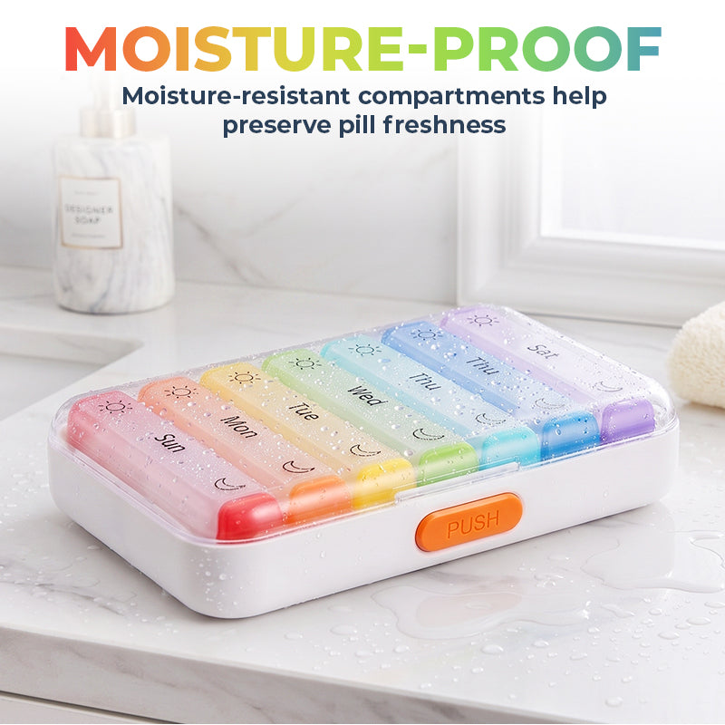 CareBreeze® DoseKeeper AM/PM Pill Organizer – Travel-Friendly, Large Capacity