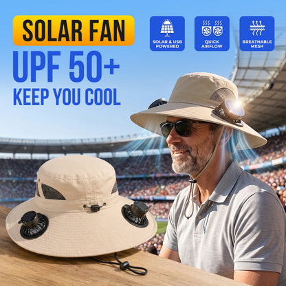 Solar Fan Sun Hat – UPF 50+, Dual Power, Ultralight 🔥【HOT】Holiday Special  50% OFF 🔥GET IT NOW