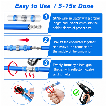 Solder & Seal Wire Connectors🔗Marine-Grade Waterproof Terminals