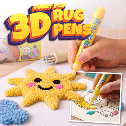 Futusly® FurryPop 3D Rug Pens – Turn Flat Drawings Into Touchable 3D Art🪄