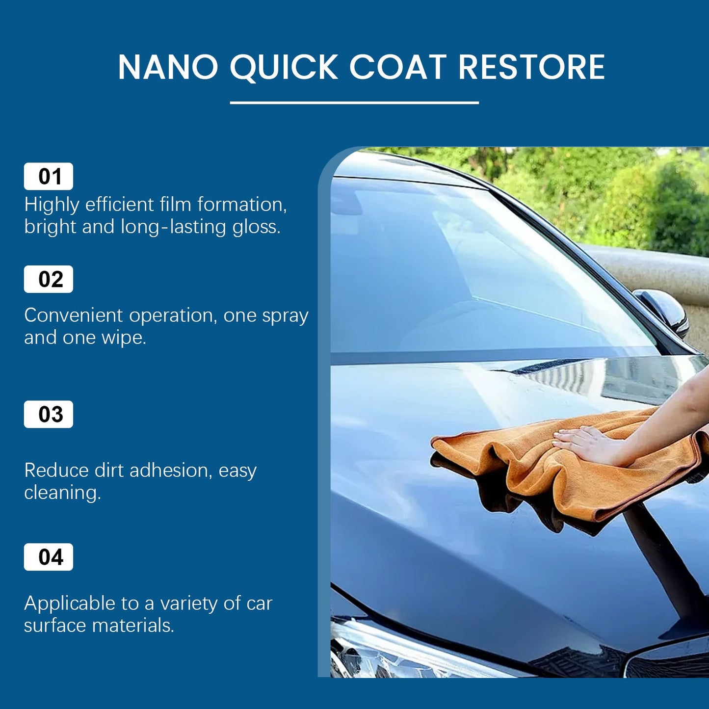 ⭐️Aphine® Automotive Nano Coating Repair Agent - With Dust and Water Repellent Properties - Long-lasting and Durable with Gloss, Suitable for Continuous Use