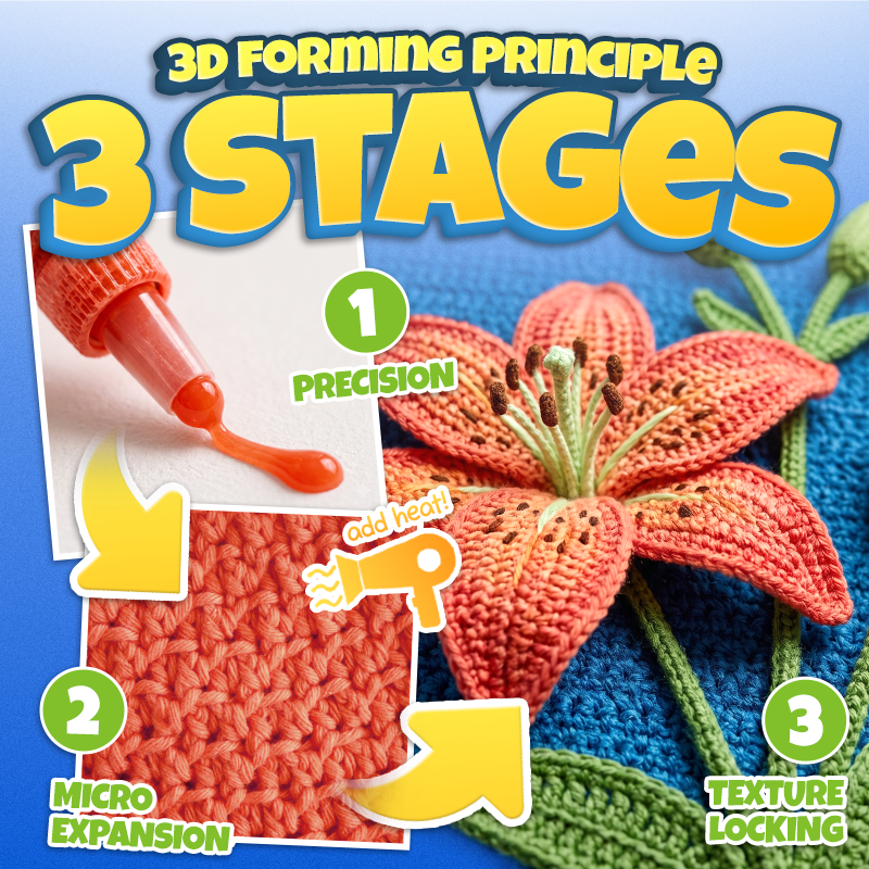 Futusly® StitchPop 3D Crochet Art Pens🧶Turn Flat Drawings Into Touchable 3D Art🪄