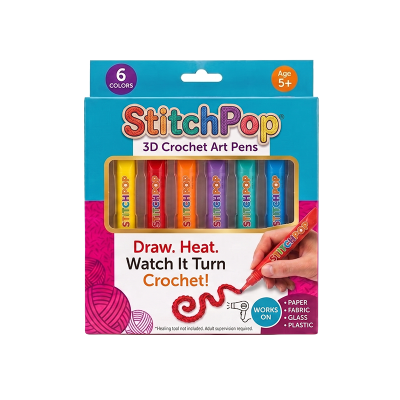 Futusly® StitchPop 3D Crochet Art Pens🧶Turn Flat Drawings Into Touchable 3D Art🪄
