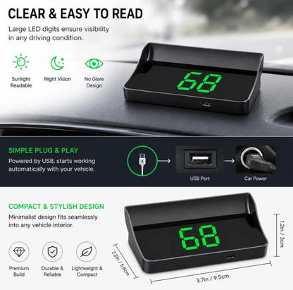 🔥🔥Remifa® Head Up Display Car GPS Digital Speedometer