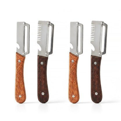 Rolimey® Easy-Grip Wooden Peeler & Veggie Shredder