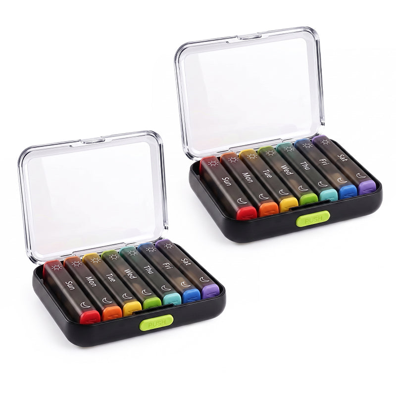 CareBreeze® DoseKeeper AM/PM Pill Organizer – Travel-Friendly, Large Capacity