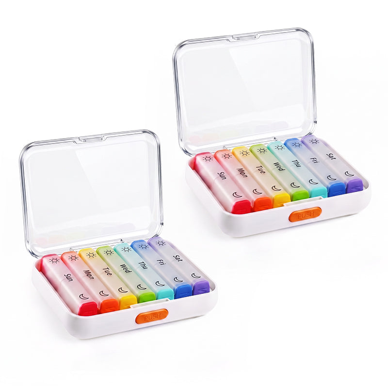 CareBreeze® DoseKeeper AM/PM Pill Organizer – Travel-Friendly, Large Capacity