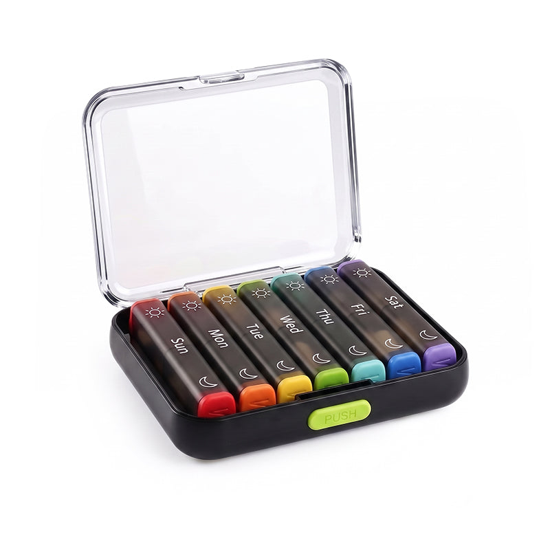 CareBreeze® DoseKeeper AM/PM Pill Organizer – Travel-Friendly, Large Capacity