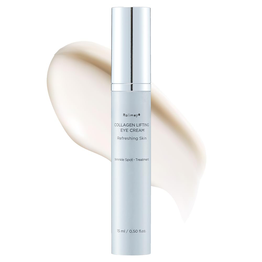 Rolimey® Collagen Lifting Eye Cream - Roller Applicator, Wrinkle Spot Treatment, Revitalizing Moisturizer,Tightening Under Eye For Wrinkles,Fine Lines, Under Eye Bags, Lift Treatment For Men & Women