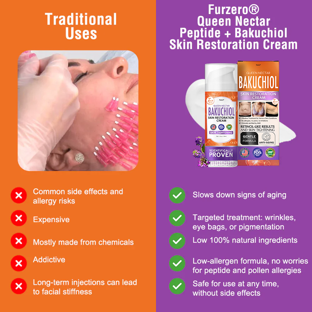 🇺🇸Made in an FDA-Registered Facility: 𝐅𝐮𝐫𝐳𝐞𝐫𝐨® 𝐐𝐮𝐞𝐞𝐧 𝐍𝐞𝐜𝐭𝐚𝐫 𝐏𝐞𝐩𝐭𝐢𝐝𝐞 + 𝐁𝐚𝐤𝐮𝐜𝐡𝐢𝐨𝐥 𝐒𝐤𝐢𝐧 𝐑𝐞𝐬𝐭𝐨𝐫𝐚𝐭𝐢𝐨𝐧 𝐂𝐫𝐞𝐚𝐦 - 𝐀𝐧𝐭𝐢-𝐚𝐠𝐢𝐧𝐠, 𝐇𝐲𝐝𝐫𝐚𝐭𝐢𝐧𝐠, 𝐒𝐤𝐢𝐧 𝐅𝐢𝐫𝐦𝐢𝐧𝐠 & 𝐋𝐢𝐟𝐭𝐢𝐧𝐠, 𝐒𝐤𝐢𝐧 𝐑𝐞𝐩𝐚𝐢𝐫, 𝐄𝐯𝐞𝐧 𝐓𝐨𝐧𝐞