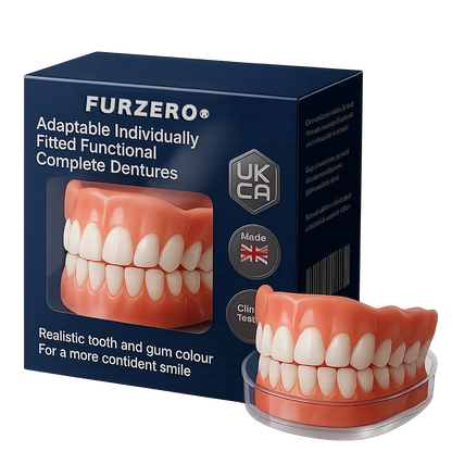 Made and Shipped from 🇬🇧 Furzero®  Adaptable Custom-Fit Functional Complete Dentures